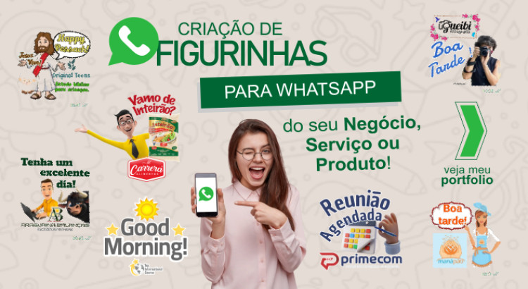 Pacote de Figurinhas de WhatsApp para Atendimento Comercial