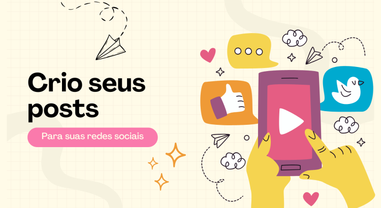 Você receberá cards para suas redes sociais.